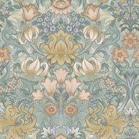Holden Ornamental Floral Aqua & Multi Wallpaper - 10m