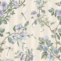 Holden Hampton Gardens Neutral & Blue Wallpaper - 10m