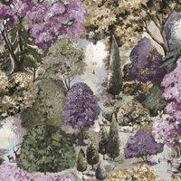 Holden Basildon Forest Mulberry & Green Wallpaper - 10m