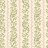 Holden Foliage Stripe Cream & Blush Wallpaper - 10m