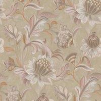 Holden Cecelia Blush & Coral Wallpaper - 10m
