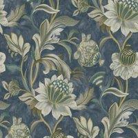 Holden Cecelia Navy Wallpaper - 10m