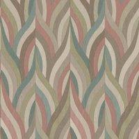 Holden Arabesque Red & Teal Wallpaper - 10m
