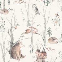 Rasch Woodland Walk Grey & Brown Wallpaper - 10m