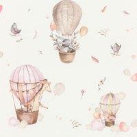 Rasch Balloon Ride Pink Wallpaper - 10m