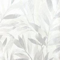 Rasch Fiji Leaf Grey Wallpaper - 10m