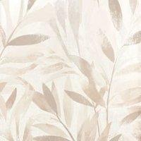 Rasch Fiji Leaf Neutral Wallpaper - 10m