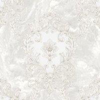 Rasch Sienna Damask Pearl Wallpaper - 10m