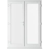 Crystal uPVC White Left Hand Clear Triple Glazed French Door - 1490 x 2055mm