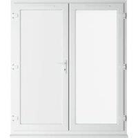Crystal uPVC White Left Hand Clear Triple Glazed French Door - 1690 x 2090mm