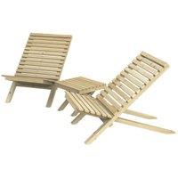 Forest Garden Slatted Bistro Furniture Set