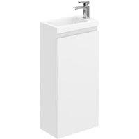 Halite Waterproof White Vanity Unit with Basin - 400mm