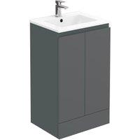 Halite Waterproof Matt Grey Vanity Unit with Basin - 500mm