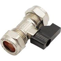 Primaflow Chrome Isolating Valve with handle - 15mm