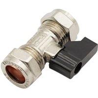 Primaflow Chrome Isolating Valve with handle - 15mm Pack of 10