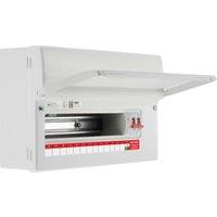 BG Main Switch 100A Unpopulated 16-Module 13 Way Consumer Unit with Type 2 SPD