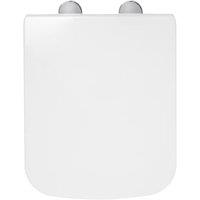 Croydex Flexi Fix Leven Square Soft Close Quick Release Toilet Seat - White