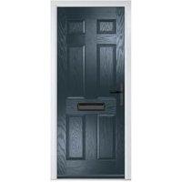 Crystal Muirfield Anthracite Grey Left Hand GRP Composite Door - 920 x 2090mm