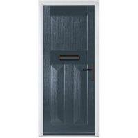 Crystal Eaton Anthracite Grey Left Hand GRP Composite Door - 920 x 2090mm