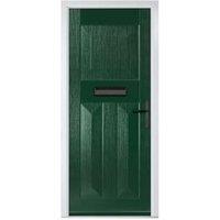 Crystal Eaton Green Left Hand GRP Composite Door - 920 x 2090mm