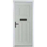 Crystal Eaton Agate Grey Right Hand GRP Composite Door - 920 x 2090mm