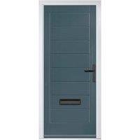 Crystal Monza Slate Grey Left Hand GRP Composite Door - 920 x 2090mm
