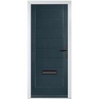 Crystal Monza Anthracite Grey Left Hand GRP Composite Door - 920 x 2090mm