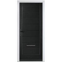 Crystal Monza Black Right Hand GRP Composite Door - 920 x 2090mm