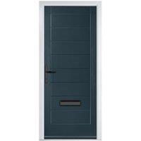 Crystal Monza Anthracite Grey Right Hand GRP Composite Door - 920 x 2090mm
