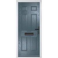 Crystal Muirfield Slate Grey Left Hand GRP Composite Door - 890 x 2090mm