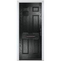Crystal Muirfield Black Left Hand GRP Composite Door - 890 x 2090mm