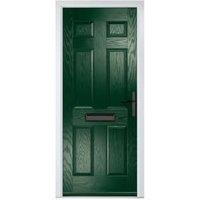 Crystal Muirfield Green Left Hand GRP Composite Door - 890 x 2090mm