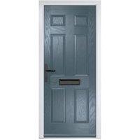Crystal Muirfield Slate Grey Right Hand GRP Composite Door - 890 x 2090mm