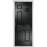 Crystal Muirfield Black Right Hand GRP Composite Door - 890 x 2090mm