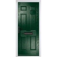 Crystal Muirfield Green Right Hand GRP Composite Door - 890 x 2090mm