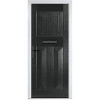 Crystal Eaton Black Right Hand GRP Composite Door - 890 x 2090mm