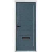 Crystal Monza Slate Grey Right Hand GRP Composite Door - 890 x 2090mm