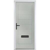Crystal Monza Agate Grey Right Hand GRP Composite Door - 890 x 2090mm