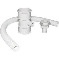 FloPlast 50mm White Miniflo Round Downpipe Water Butt Rain Diverter