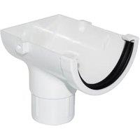 FloPlast 76mm White Miniflo Gutter Stop End Outlet