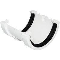 FloPlast 76mm White Miniflo Gutter Union Bracket