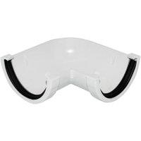 FloPlast 76mm White Miniflo Gutter Angle 90