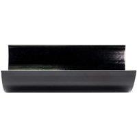 FloPlast 115mm Black Hi-Cap Half Round Gutter - 2m