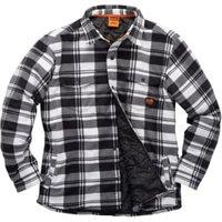 Scruffs Worker Padded Checked Shirt Black & White - XXL