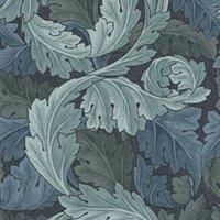 William Morris At Home Acanthus Blue Wallpaper - 10m x 52cm
