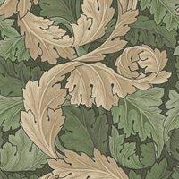 William Morris At Home Acanthus Green Wallpaper - 10m x 52cm