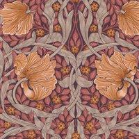 William Morris At Home Pimpernel Plum Wallpaper - 10m x 52cm