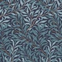 William Morris At Home Willow Bough Deep Blues Wallpaper - 10m x 52cm
