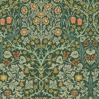 William Morris At Home Blackthorn Deep Green Wallpaper - 10m x 52cm