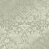 William Morris At Home Strawberry Thief Fibrous Sage Wallpaper - Sample